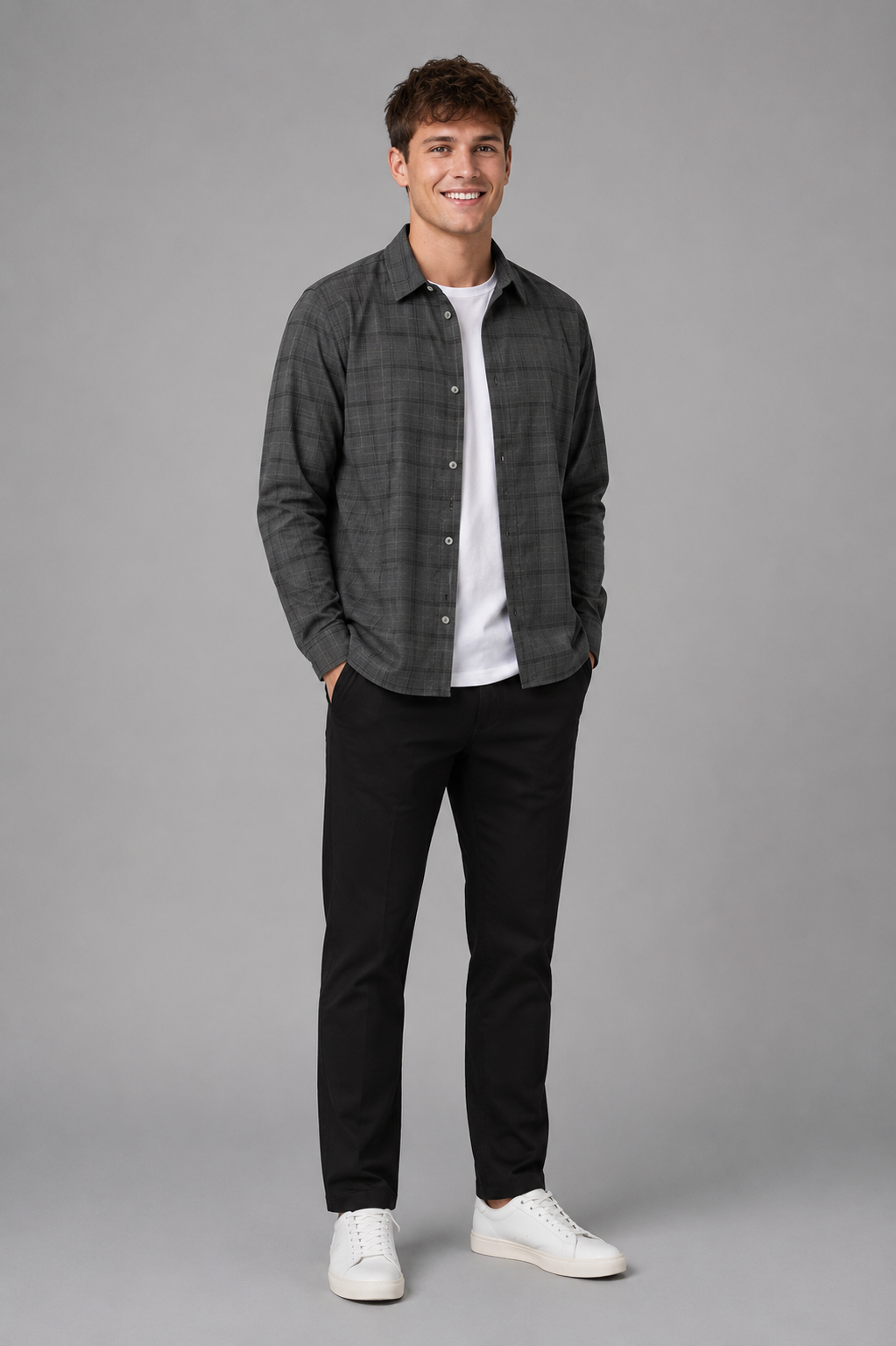 Nicolo Long Sleeve Plaid Button Down Shirt