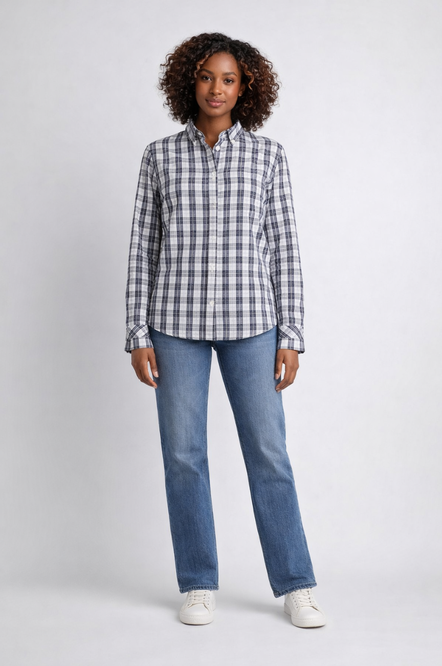 Novélisse Ruffleneck Button-Up Top
