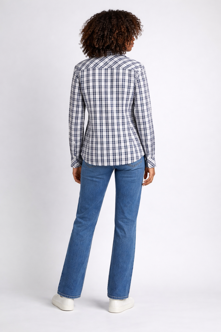 Novélisse Ruffleneck Button-Up Top