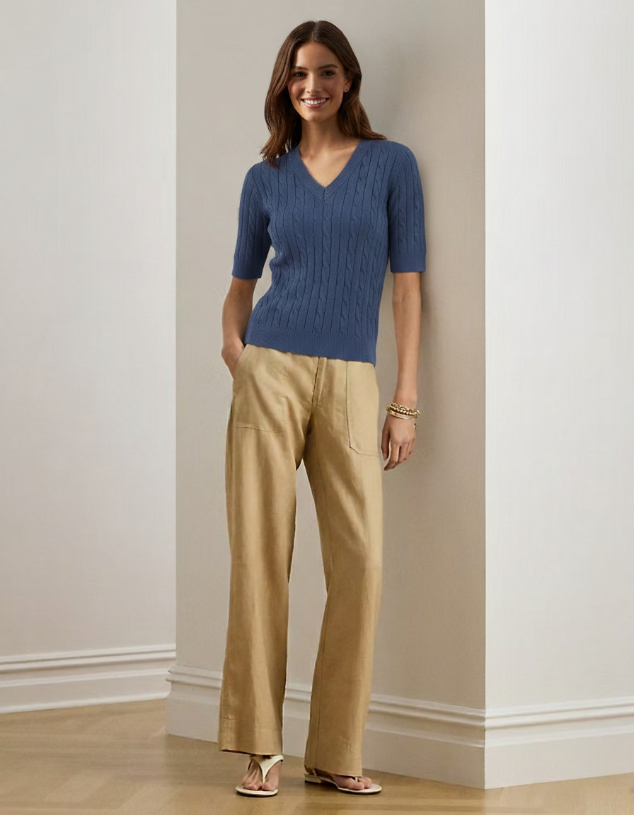 Nyx Linen Wide-Leg Pants