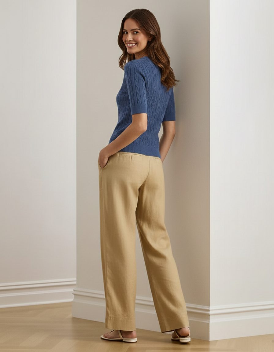 Nyx Linen Wide-Leg Pants