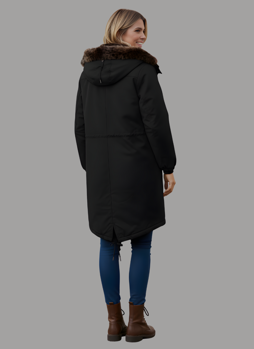 Portofino Parka with Animal Print Faux Fur Lining