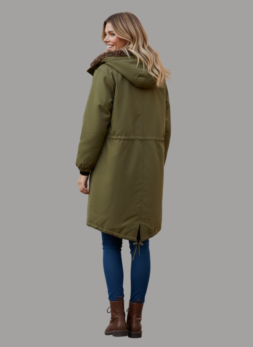 Portofino Parka with Animal Print Faux Fur Lining