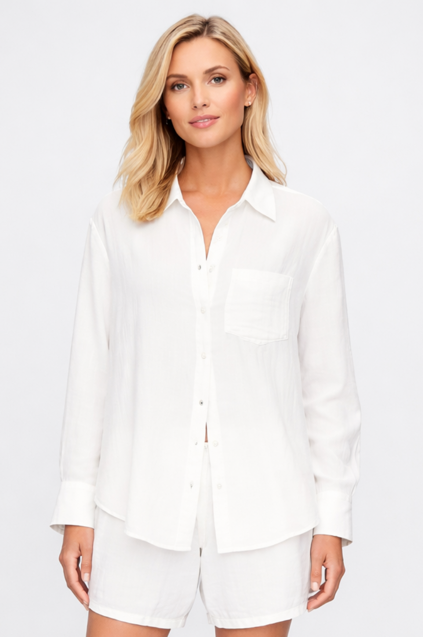 Petra Cotton Gauze Button-Down Shirt