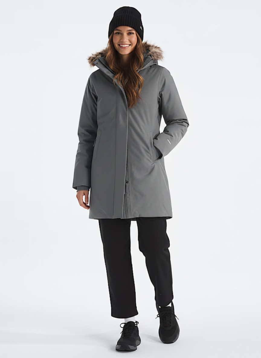 Quebec Fully Adjustable Hood with Zip-off Faux-fur Trim Parka