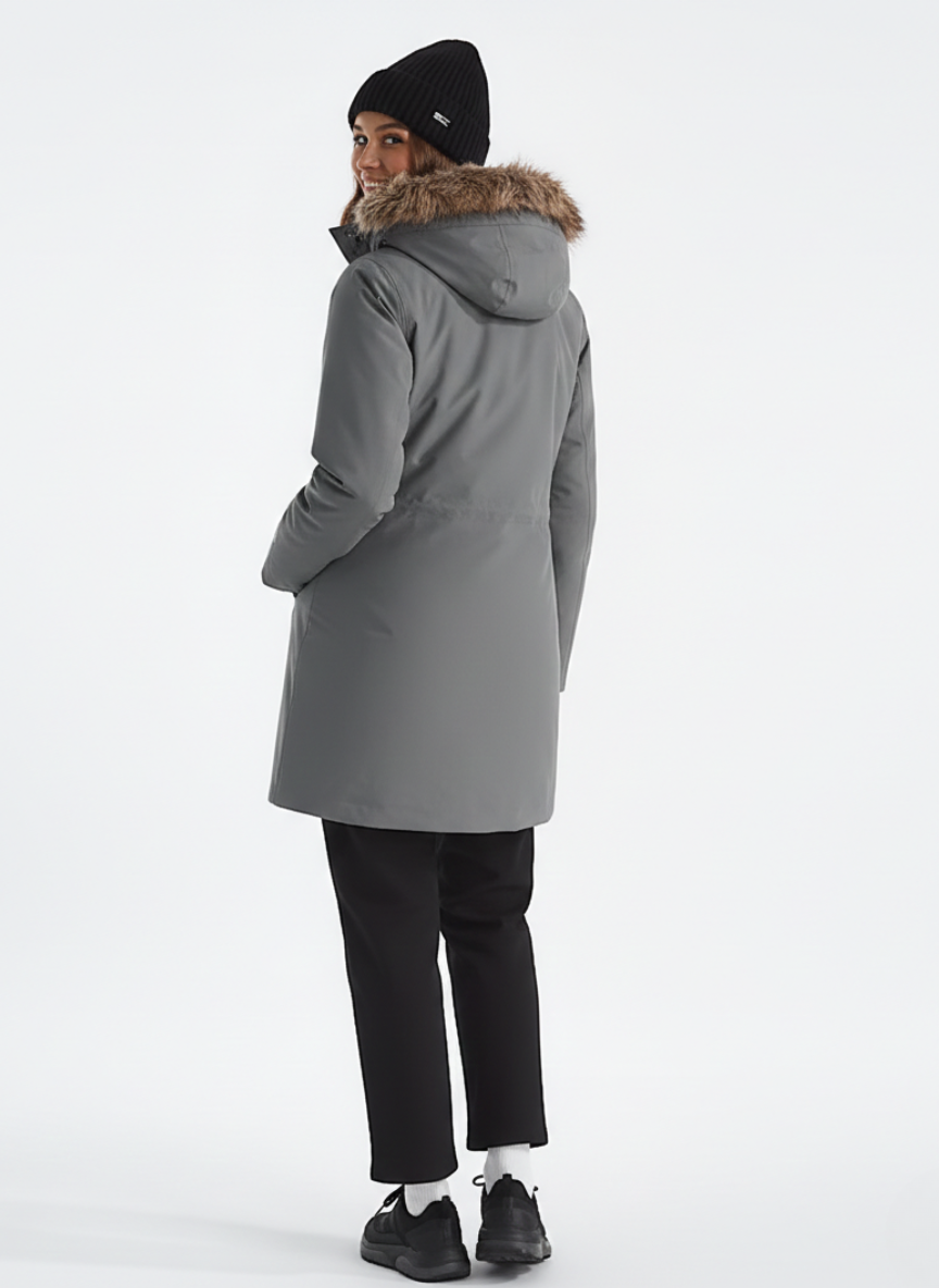 Quebec Fully Adjustable Hood with Zip-off Faux-fur Trim Parka