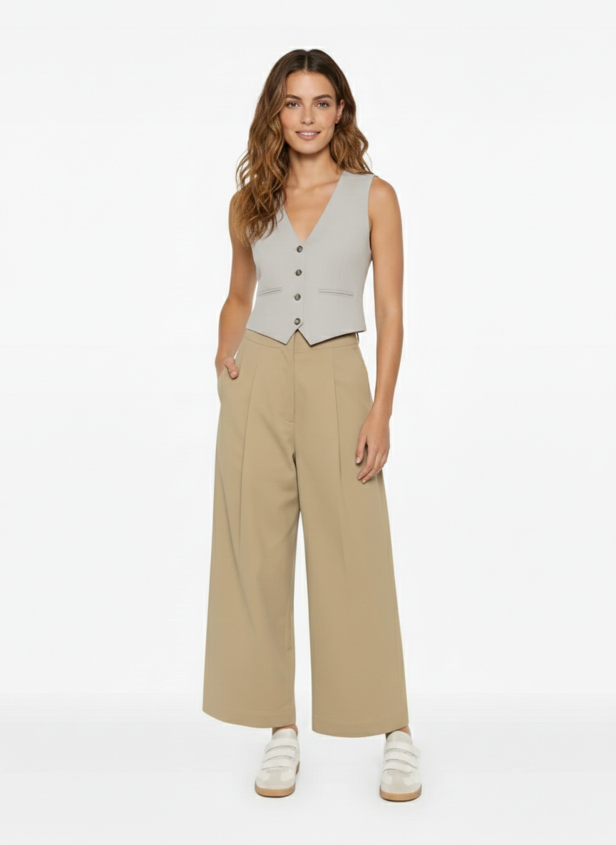 Rhody Structured Wide-Leg Culotte
