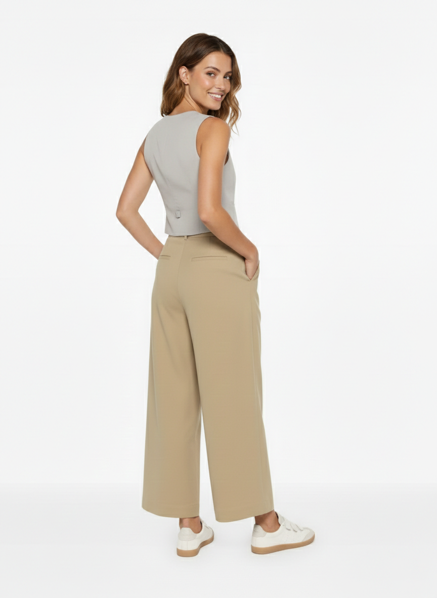 Rhody Structured Wide-Leg Culotte