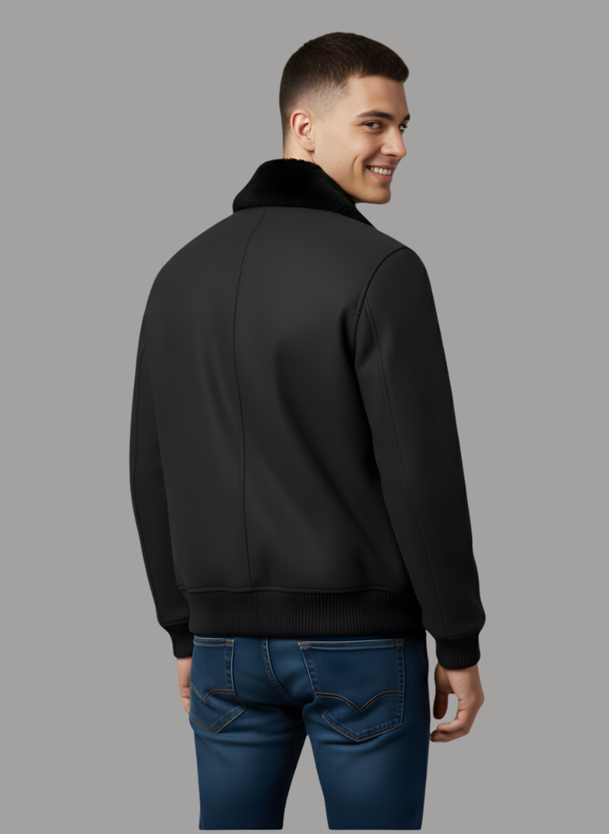 Ricardo Aviator Jacket with Shearling Collar
