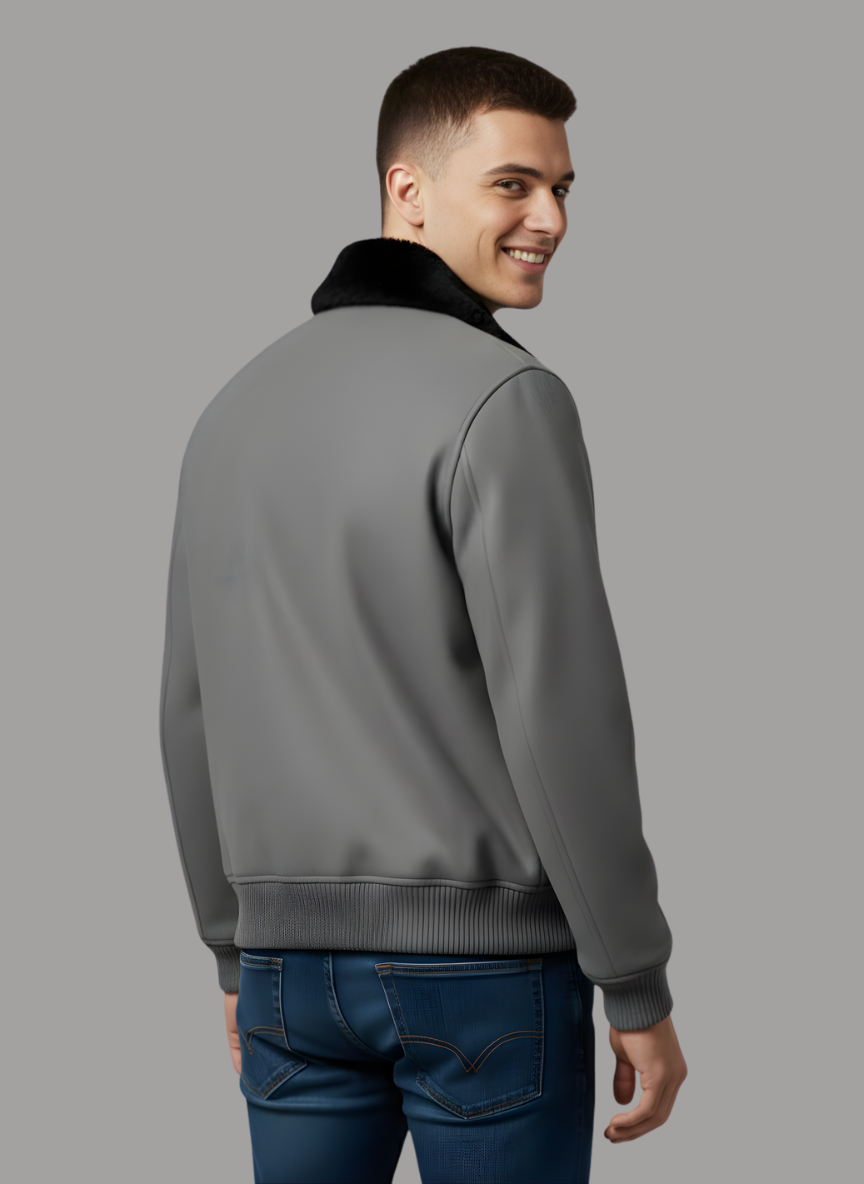 Ricardo Aviator Jacket with Shearling Collar
