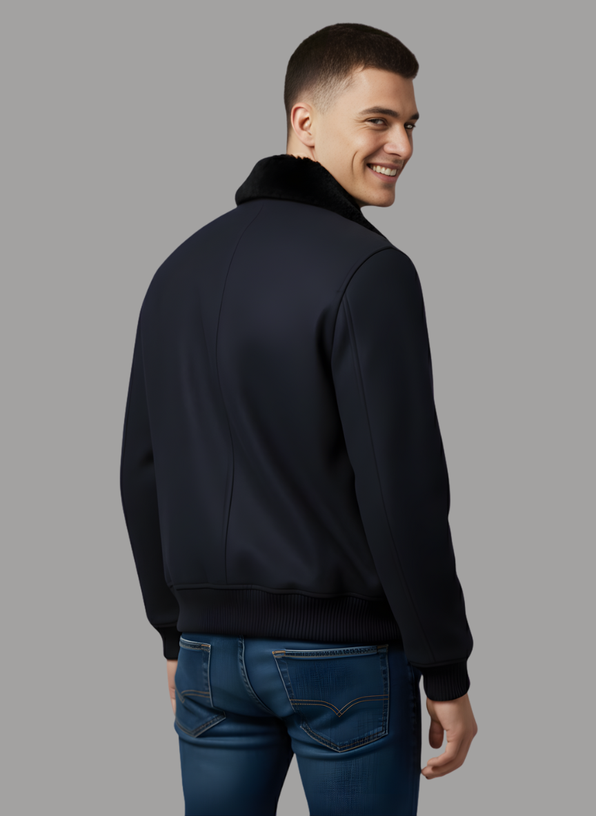 Ricardo Aviator Jacket with Shearling Collar
