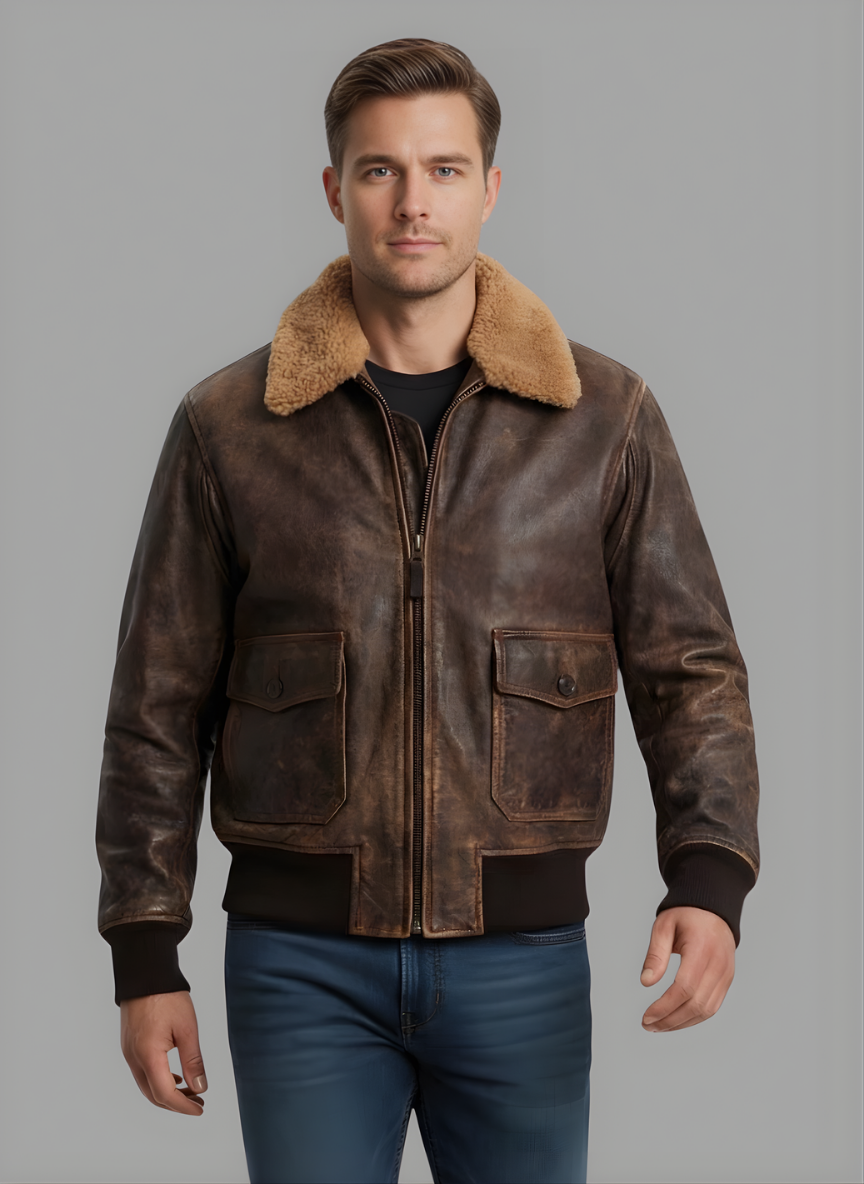 Rick Vintage Style Leather Jacket