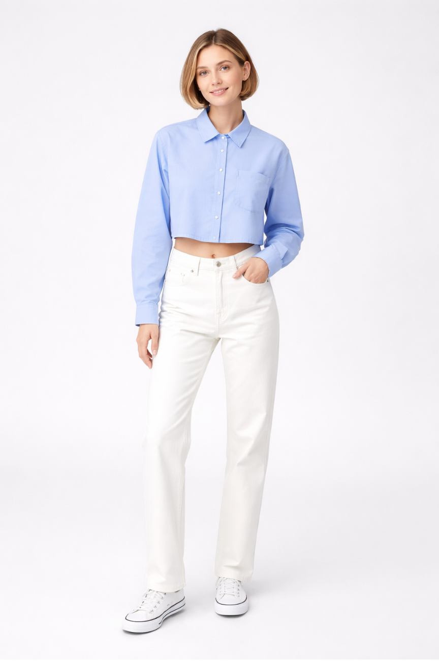 Rhea Oxford Short Shirt