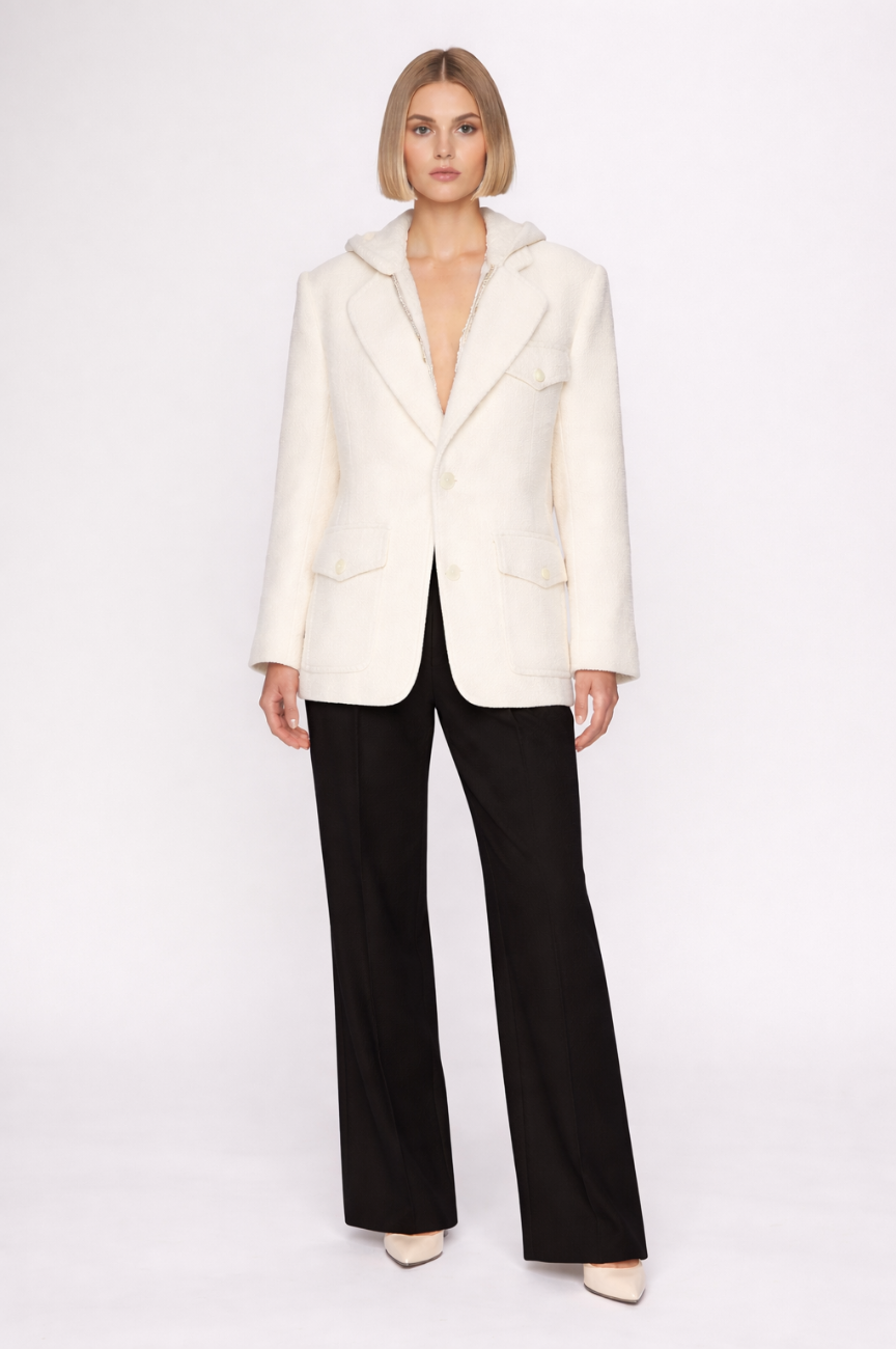 Robin Raised Chevron Pattern Blazer