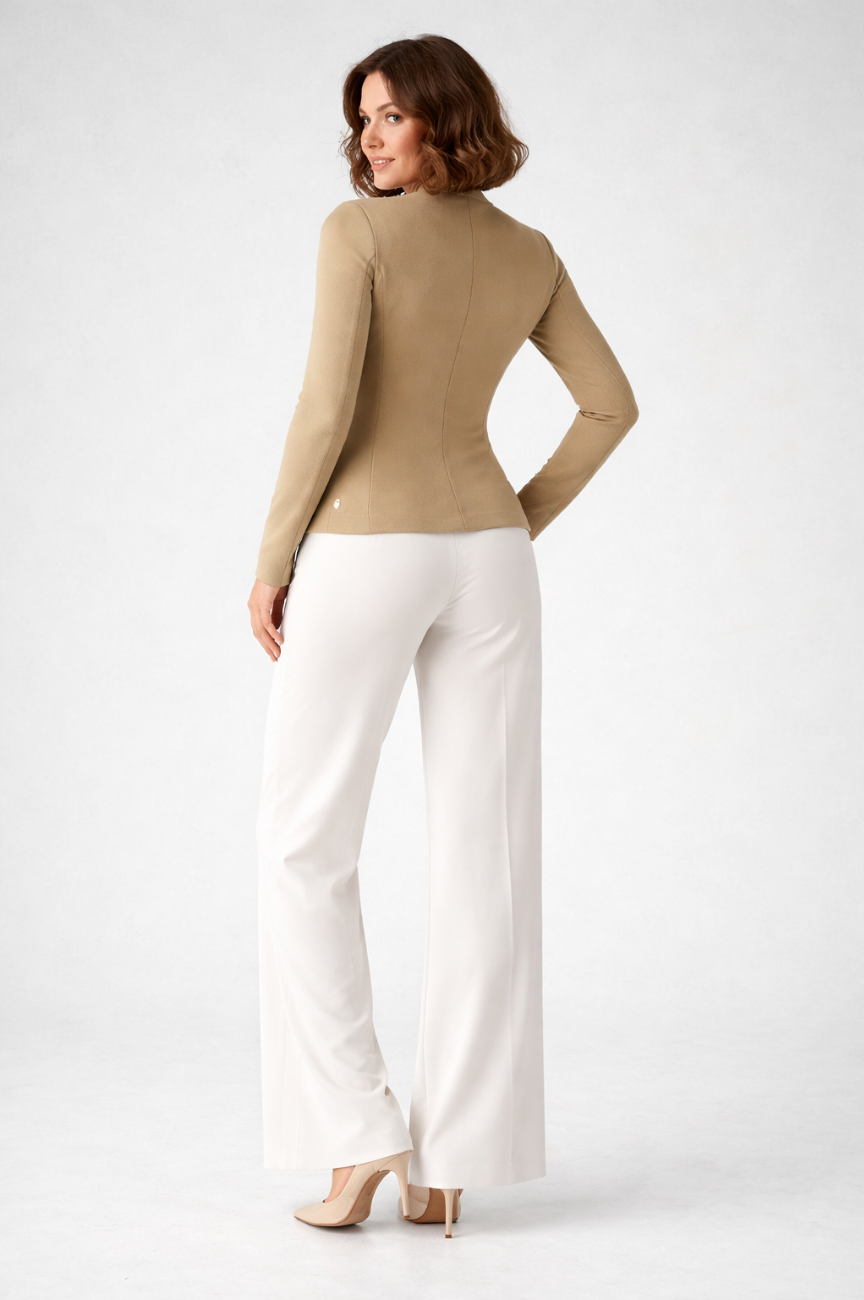 Rukia Square Neck Button Fly Blazer
