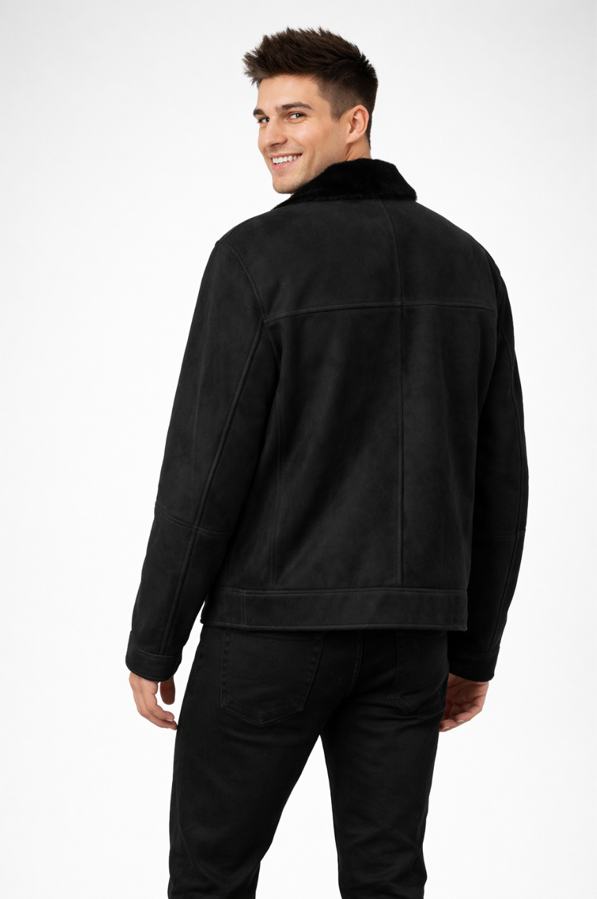 Sajin Double-Breasted Shearling Jacket