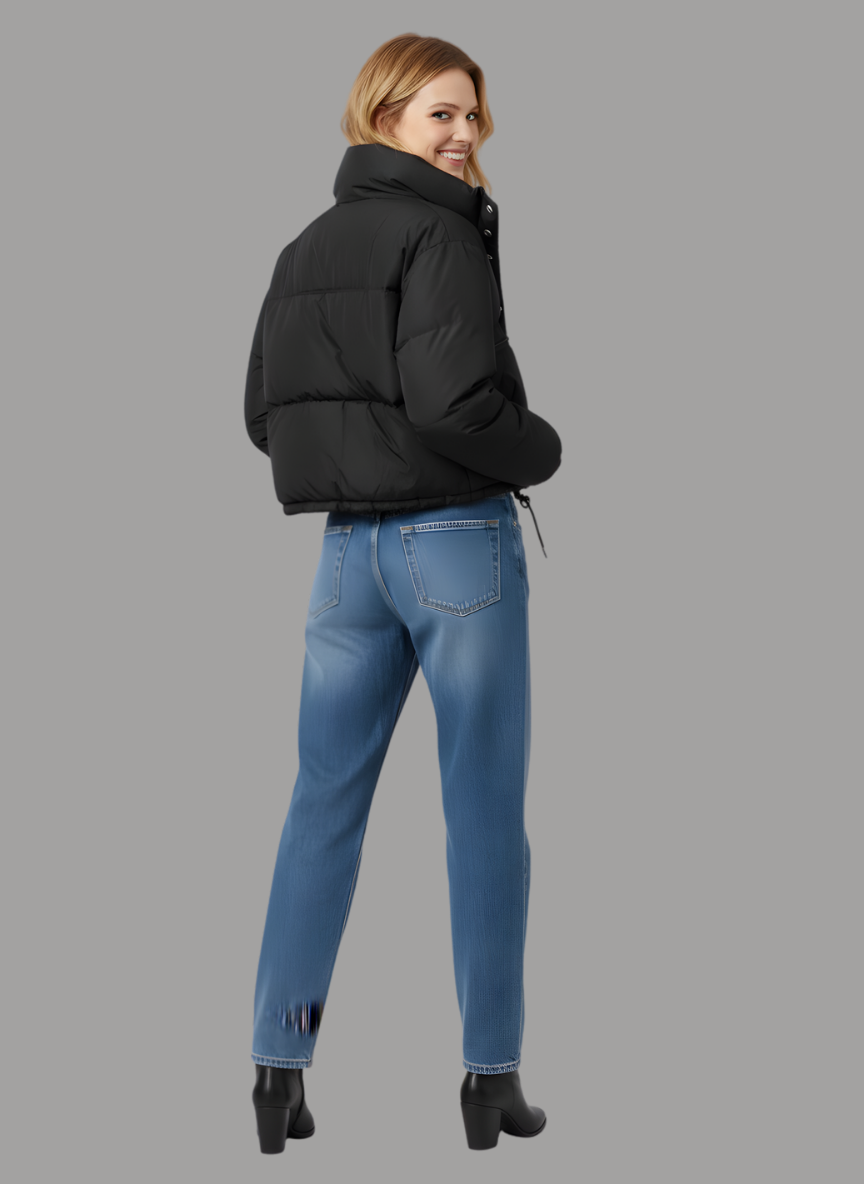 Samara Ring Collar Croped Jacket