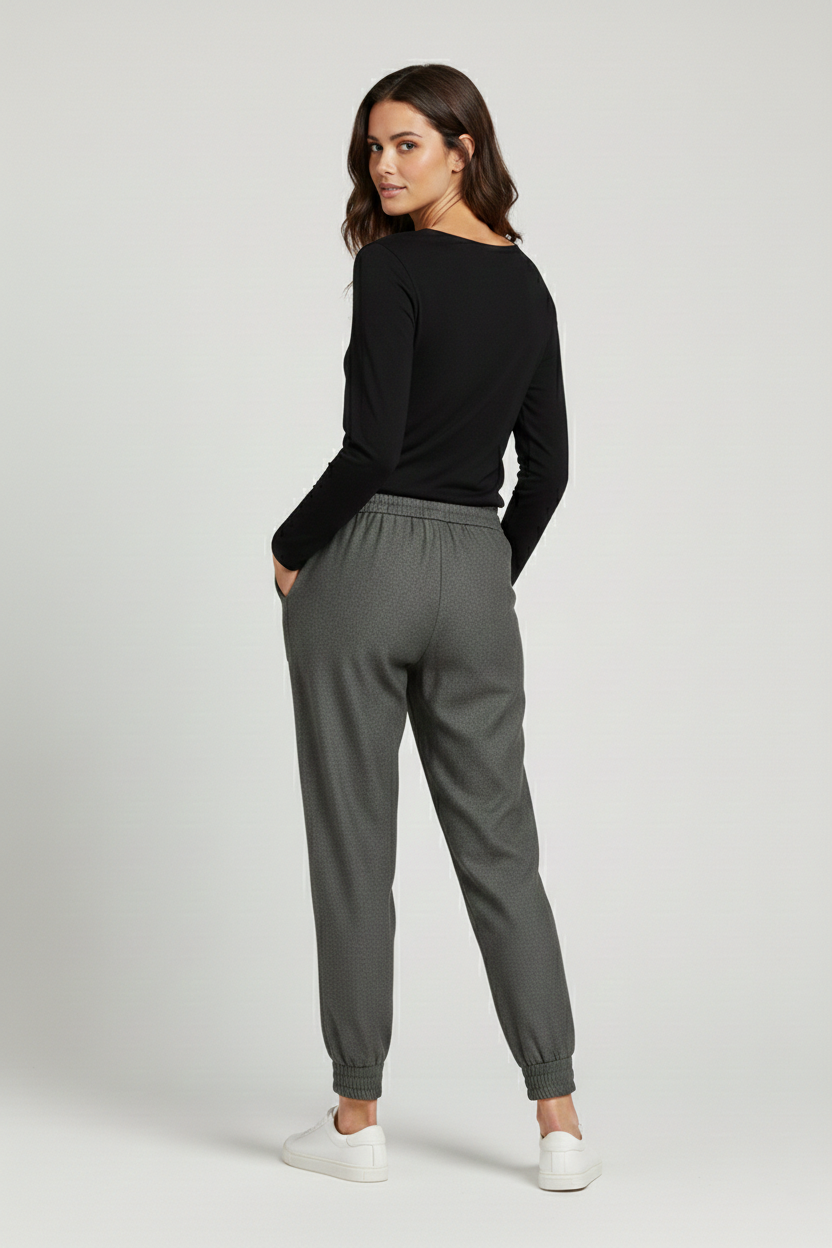 Sugar Mid-rise Pants with Adjustable Elastic Drawstring Waistband