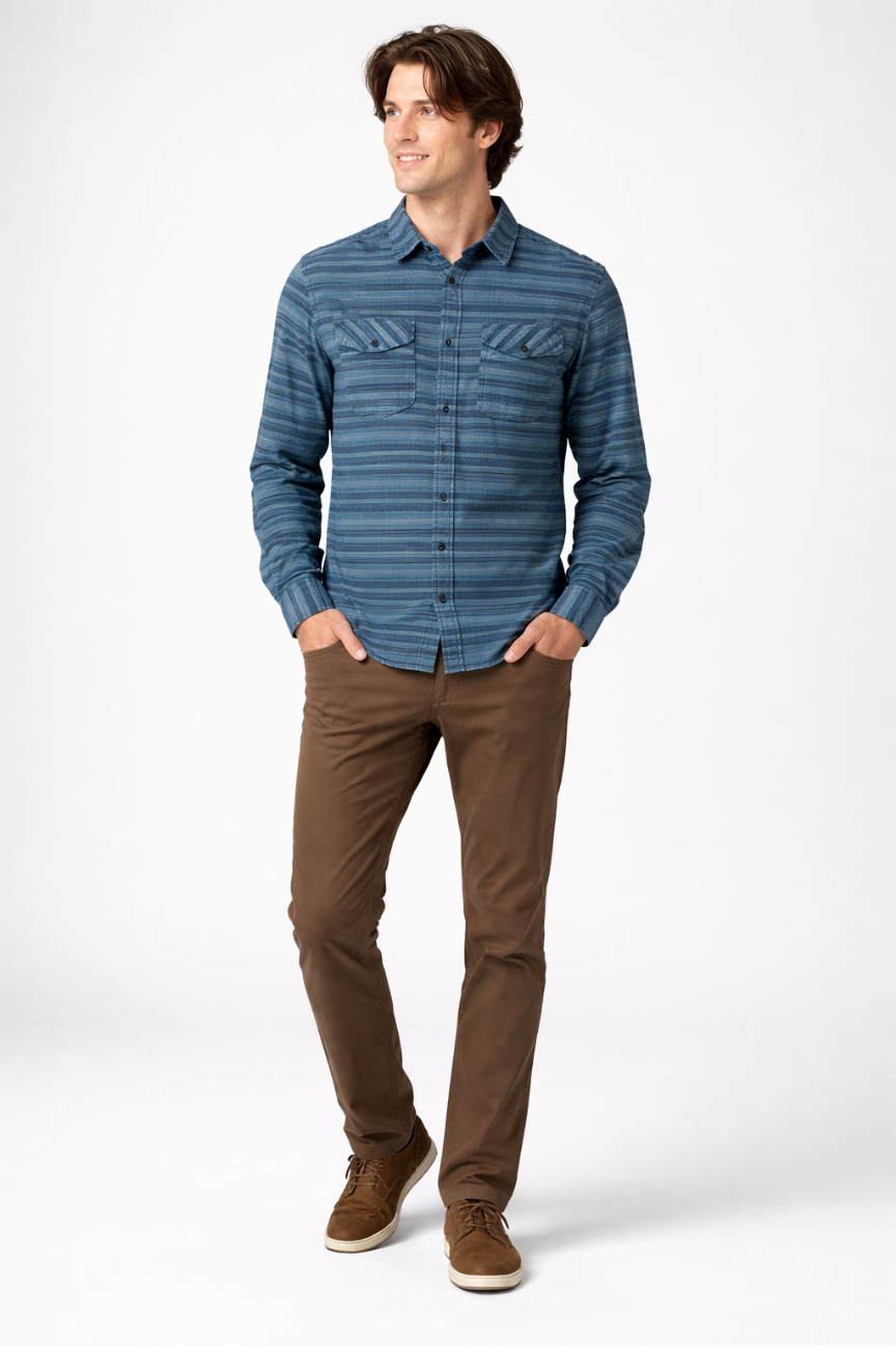 St. Albans Ultra-Soft Standard Fit Flannel Long Sleeve Shirt