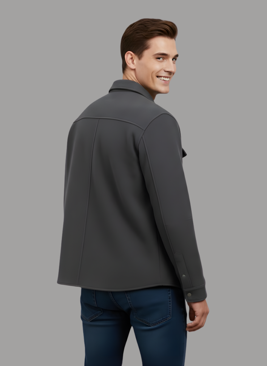 Uzbek Faux Suede Overshirt