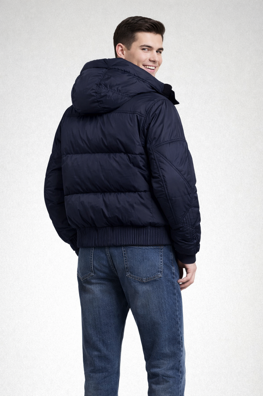 Vaar Breche Shearling-Trimmed Gabardine Hooded Down Jacket