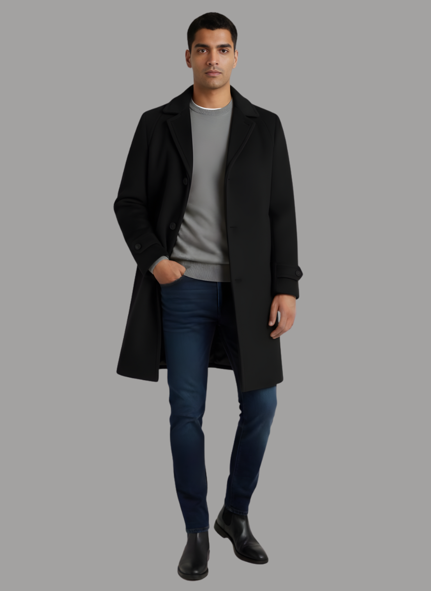 Valenor Single Breasted Overcoat