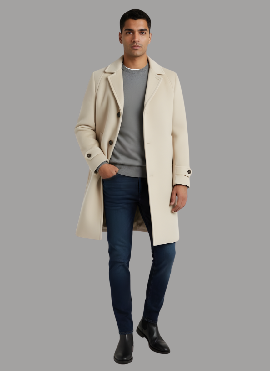 Valenor Single Breasted Overcoat