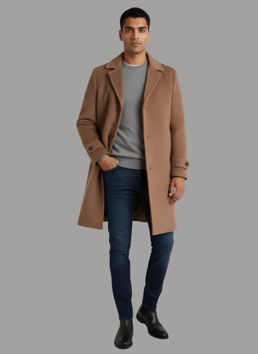 Valenor Single Breasted Overcoat