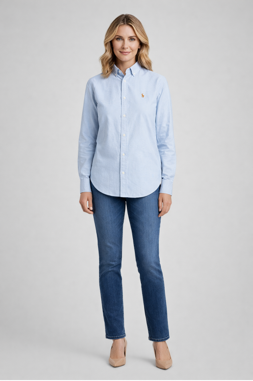 Victoria Women's Oxford Classic Fit Button Down Shirt