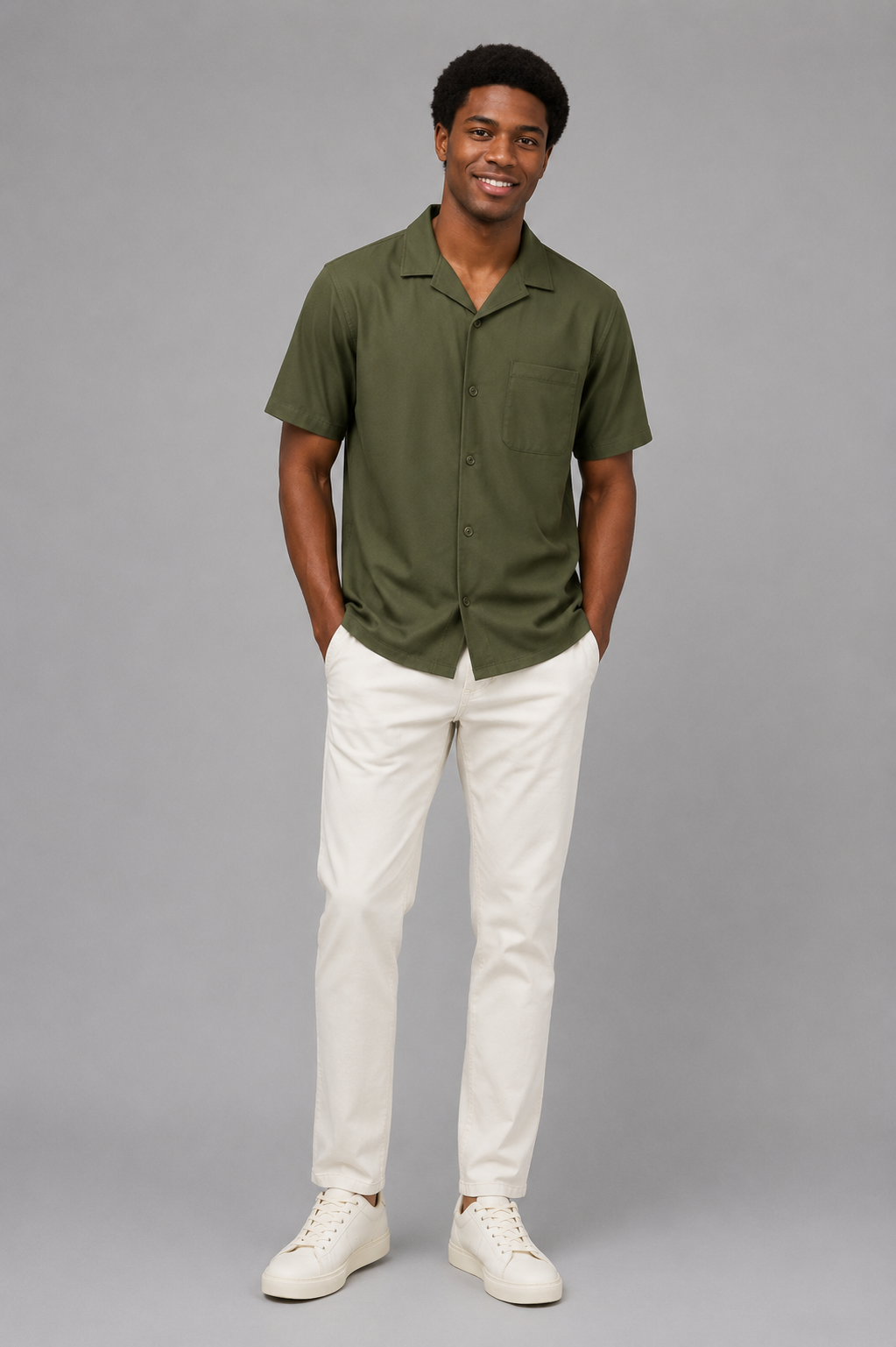 Westley Short Sleeve Knit Oxford Camp Collar Button Down
