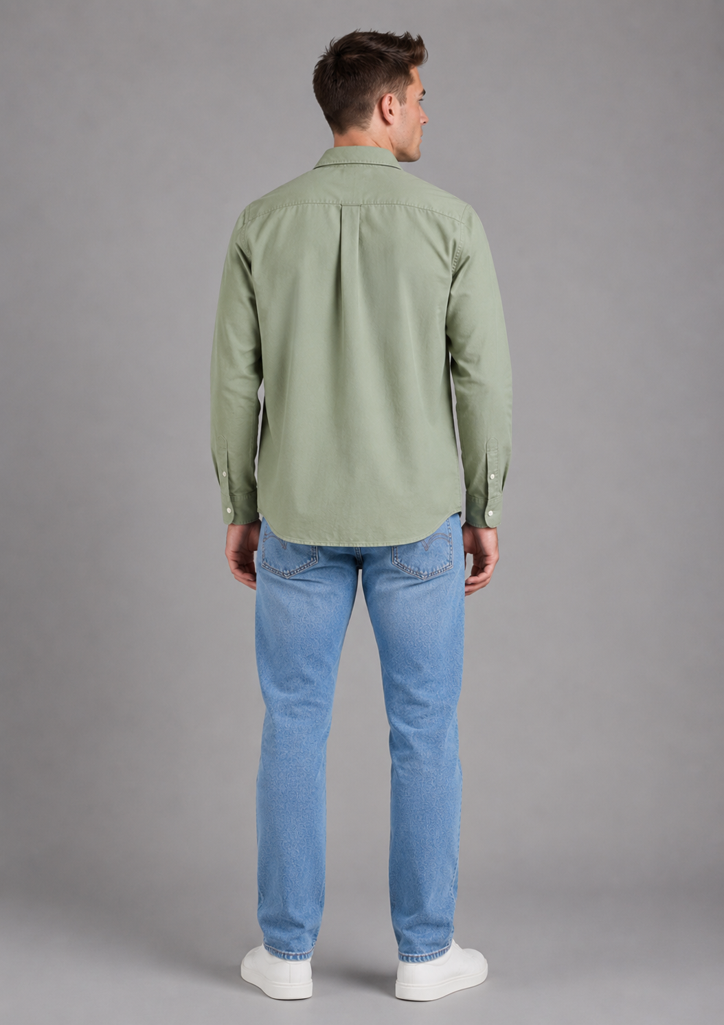 Yves The Long-Sleeve Camp Shirt in Archive Linen Blend