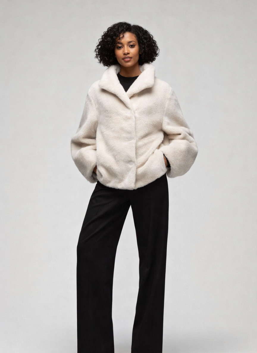 Zermatt Pure Wool Faux Fur Jacket