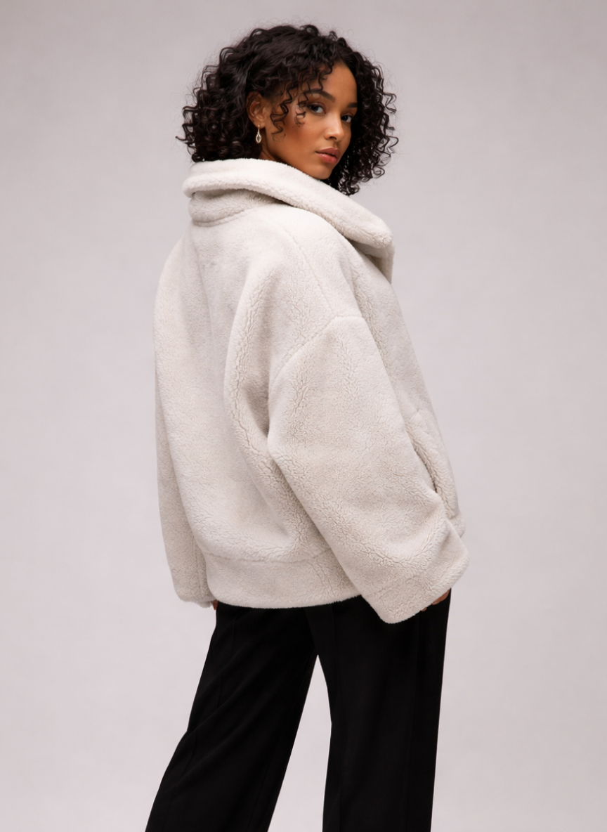 Zermatt Pure Wool Faux Fur Jacket