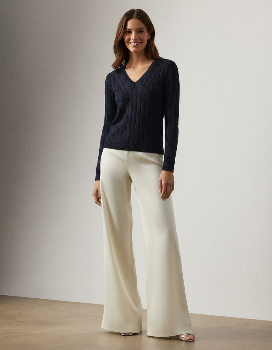 Zia Washed Satin Wide-Leg Pant