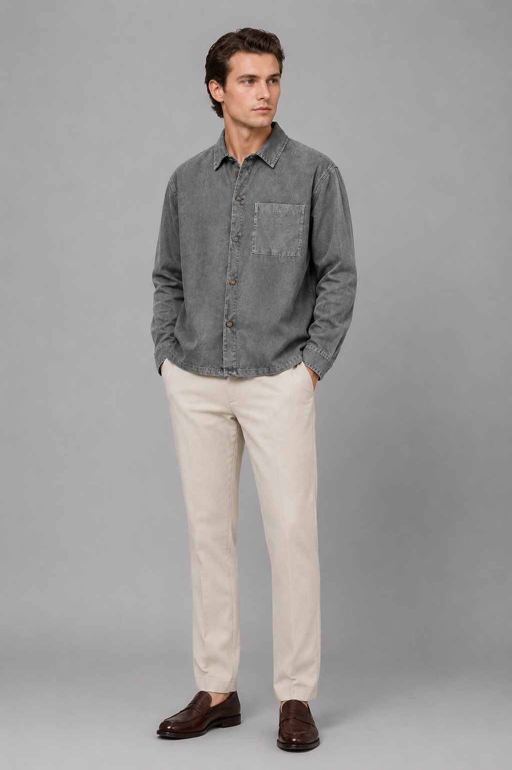 Zion Relaxed-Fit Boxy Corduroy Shirt